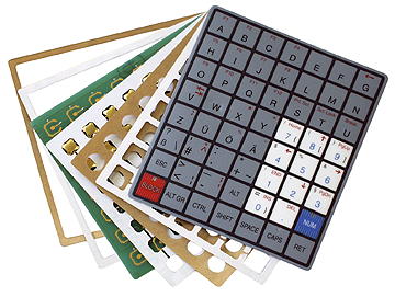 GeBE Picture Customer-specific flat input keyboards, OEM foils, individually tailored